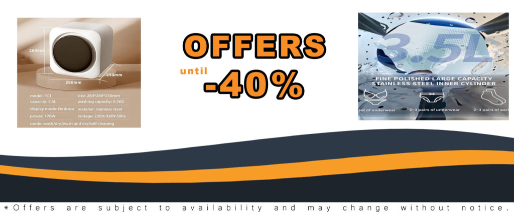 Full-Automatic Portable Washing Machine 3.5 L with Dryer Function for Apartments, RVs, and Hotels