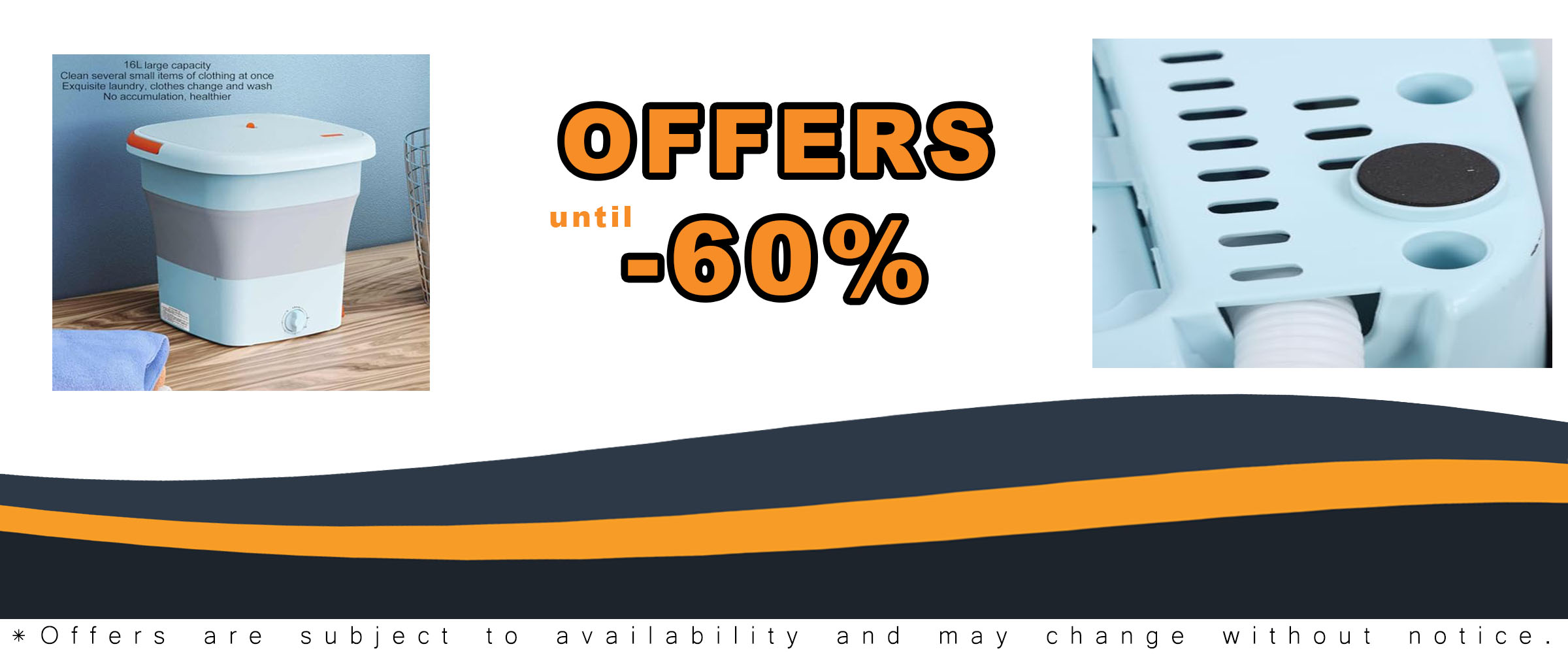 16L Portable Washing Machine – Ideal for Small Loads, Baby Clothes, and Travel Use