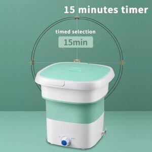 Mini portable washing machine in pink, perfect for washing delicate items like underwear and small clothes