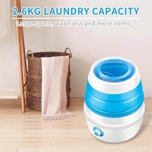 Portable mini washing machine with spin dryer, ideal for travel, school, and apartment use, green color