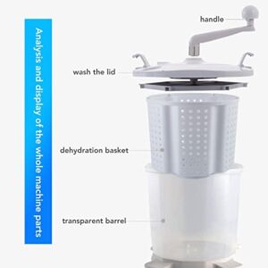 Manual Non Electric Portable Clothes Washer, Mini Hand Crank Washing Machine, Eco-Friendly Washing Solution for Camping and RV