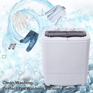 Semi-automatic Gray Cover Washing Machine Compact Twin Tub for efficient and space-saving laundry