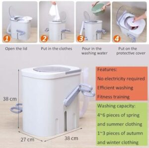 Portable Washing Machine - Manual Clothes Washer for Camping and RVs