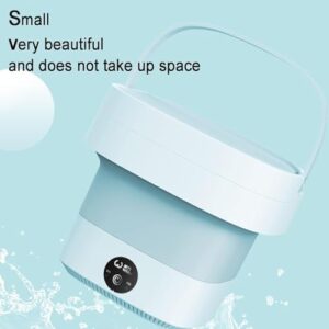 5L Portable Mini Washing Machine in pink, foldable and compact design, ideal for travel, RV, and camping