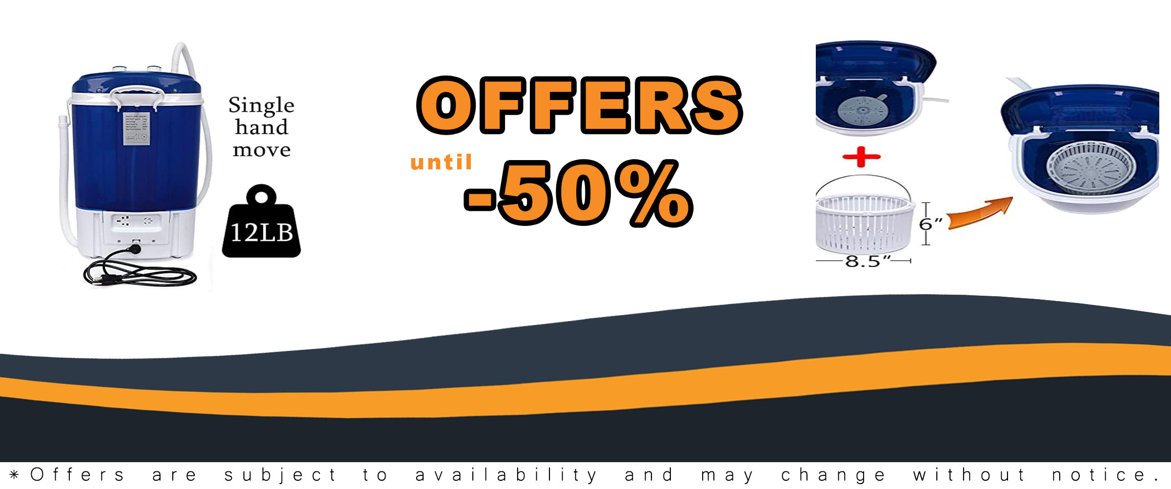 XKH Compact Laundry Washing Machine with Spinner – Ideal for Small Spaces and Traveling