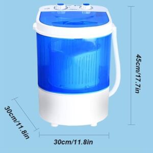 Portable Mini Washing Machine in Blue for Apartments, RVs, and Singles