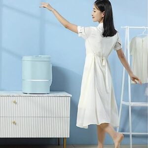 Mini Compact Washing Machine in Blue, perfect for apartments, RVs, and small laundry loads