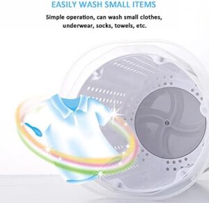 Hand Washing Machine with Crank and Spin, Portable and Compact for Camping and Travel