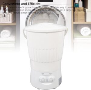 Portable Washing Machine with 10L capacity, 2 wash modes, and 15-minute timer for small clothing such as socks and underwear
