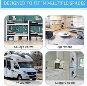 Portable Washing Machine with Internal Steel Bathtub, 8 Water Levels, and 10 Washing Programs