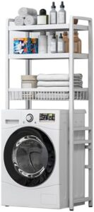 Efficient Laundry Room Storage Rack for washing machine and storage, black or white