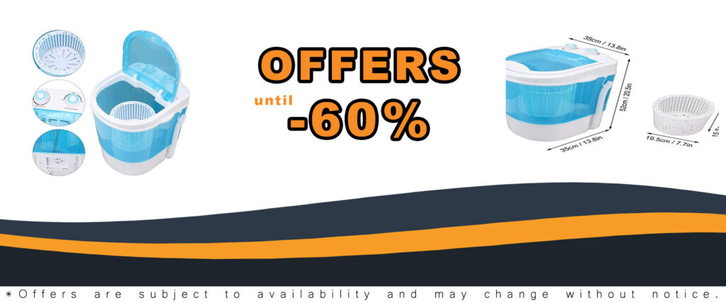 Mini Washer Dryer Combo, 22L Portable Compact Machine for Camping and Apartments