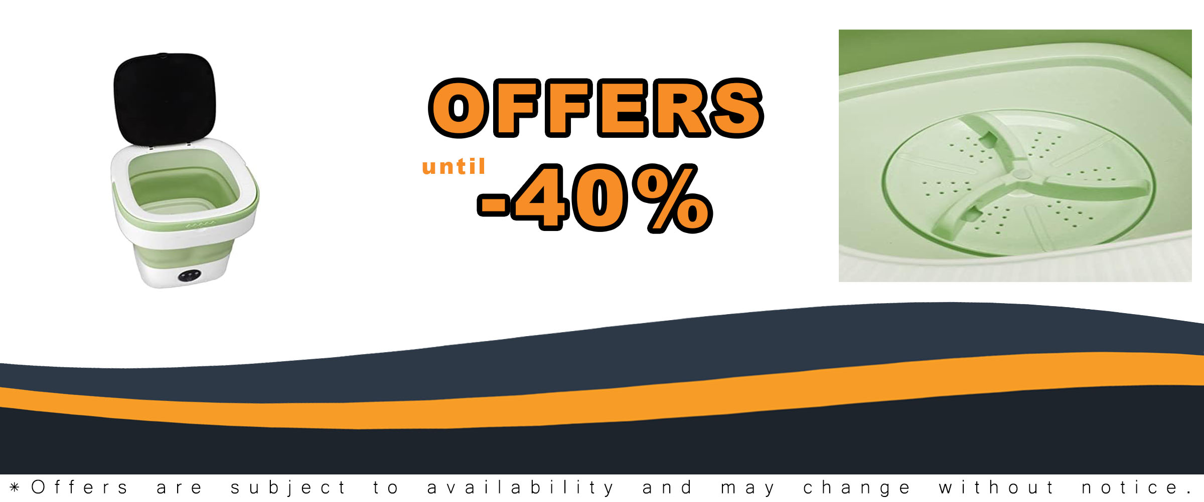 Naroote Foldable Portable Washer with soft tumble dry function, compact and portable design