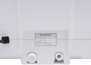 Portable Countertop Dishwasher with 5 washing programs and 360° spray arms