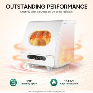 Counter Top Dishwasher with 5 Washing Programs and Hot Air Drying