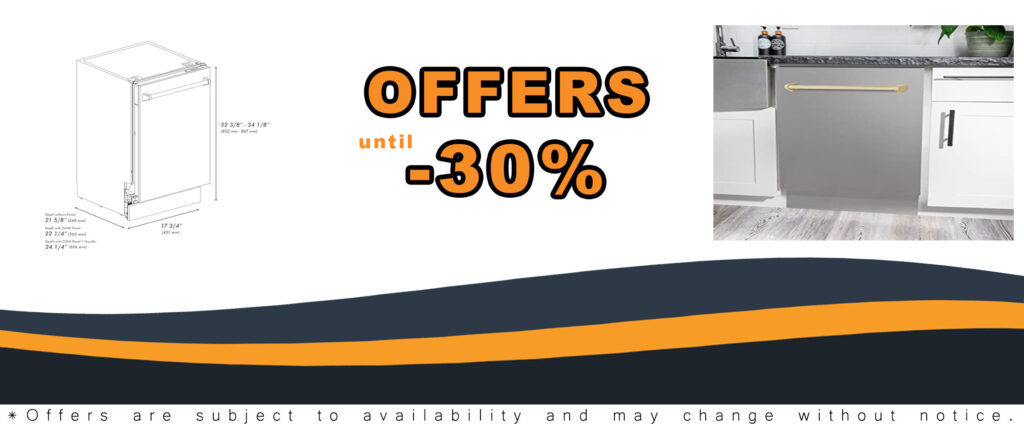 ZLINE Autograph Edition 18" Compact Dishwasher in Stainless Steel with Gold Handle