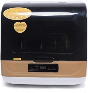 1200W Portable Countertop Dishwasher on a kitchen countertop with four washing programs displayed