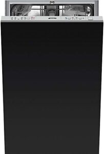 Smeg 18” Fully Integrated Dishwasher with 10 Place Settings and 5 Wash Cycles in a modern kitchen