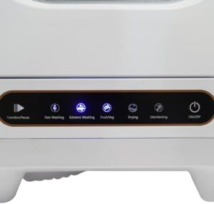1200W Portable Dishwasher with 5L Tank and Quick Dry Function, Ideal for Tiny Homes and RVs