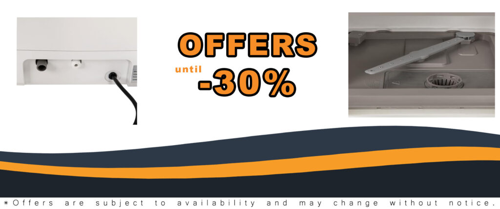 800W Electric Countertop Dishwasher with LED display, perfect for apartments and small homes