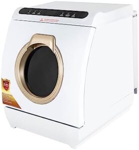 Portable Dishwasher with 7L built-in water tank, 360° dual spray, countertop design for apartments and RVs
