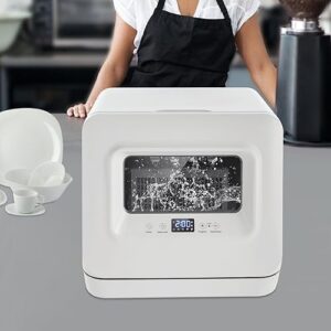 Portable Countertop Dishwasher, Compact Design, 360° Spray, Child Lock, and Overflow Protection