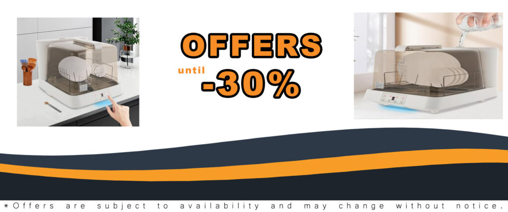 Portable Countertop Dishwasher for small apartments and RVs with multiple cleaning modes and fruit wash option