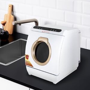 Portable Countertop Dishwasher with 7L Built-in Water Tank on a kitchen countertop