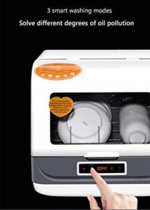 Portable Countertop Dishwasher with 3 Washing Programs, 75°C Hot Air Dry, 360° Spraying Water  