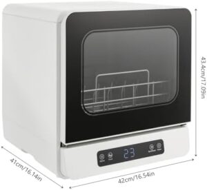 Compact Countertop Dishwasher, ideal for small spaces like apartments and RVs with 5 washing programs.