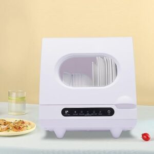 Countertop Dishwasher, 1200W portable design with multiple wash programs, ideal for small kitchens and apartments.
