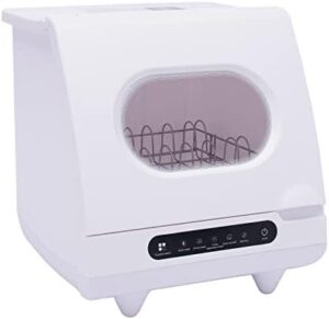Portable Countertop Dishwasher on a kitchen countertop with dishes being washed
