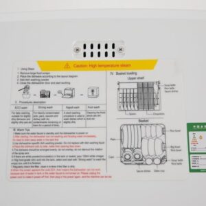 Mini Countertop Dishwasher 800W Portable Dishwasher with LED Display Screen and Air-Dry Function for Small Space