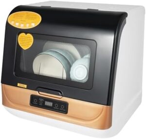 Countertop Dishwasher 800W 110V Mini Dishwasher for apartments, dorms, and houses