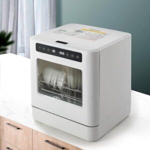 Countertop Dishwasher, Small Portable Dishwasher, 360° Rotating High-Pressure Spray for RVs