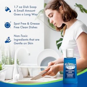 Terra Breeze Travel Size Laundry and Dishwasher Detergent & Dish Soap Bulk Package for Airbnb