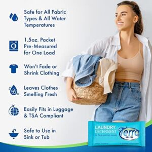 Terra Breeze Travel Size Laundry and Dishwasher Detergent & Dish Soap Bulk Package for Airbnb