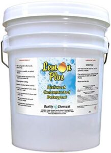 Lemon Plus Extra Sudsy Liquid Dishwash Concentrated Detergent 5 Gallon Pail, effective dishwashing detergent, eco-friendly formula, grease-fighting power