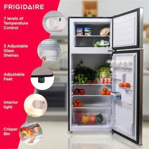 Frigidaire EFR751 2 Door Apartment Size Refrigerator with Stainless Steel Finish  