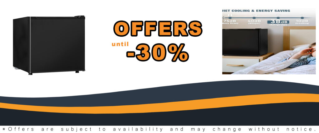 Stylish black 1.7 Cu.Ft mini fridge with freezer, energy-saving, low noise, perfect for bedrooms, offices, dorms, and hotels.
