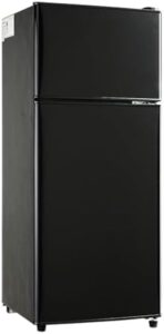 FLS-80-BLACK 3.5Cu.Ft Compact Refrigerator with freezer in a stylish retro design