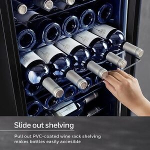 Honeywell 34 Bottle Compressor Wine Cooler, digital temperature control, stainless steel design