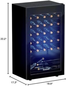 Honeywell 34 Bottle Compressor Wine Cooler, digital temperature control, stainless steel design