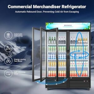 BODEGACOOLER Commercial Beverage Refrigerator with Glass Doors