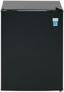 Avanti Compact Refrigerator in black, ideal for small spaces