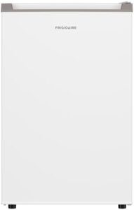 Frigidaire EFR489AMZCOTTON Mini Refrigerator in white with adjustable thermostat and reversible door