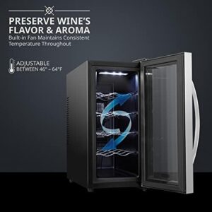 Schmécké 10 Bottle Thermoelectric Wine Cooler with stainless steel finish and digital temperature control