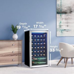 Danby DWC036A1BSSDB-6 Wine Cooler with Glass Door