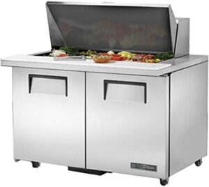 True Refrigeration TSSU-48-18M-B-ADA 48" Mega Top Sandwich Unit with 18 pan capacity and ADA compliance 