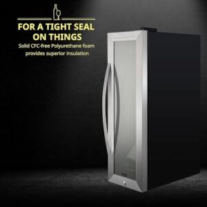 SCHMÉCKÉ 12 Bottle Compressor Wine Cooler in Stainless Steel